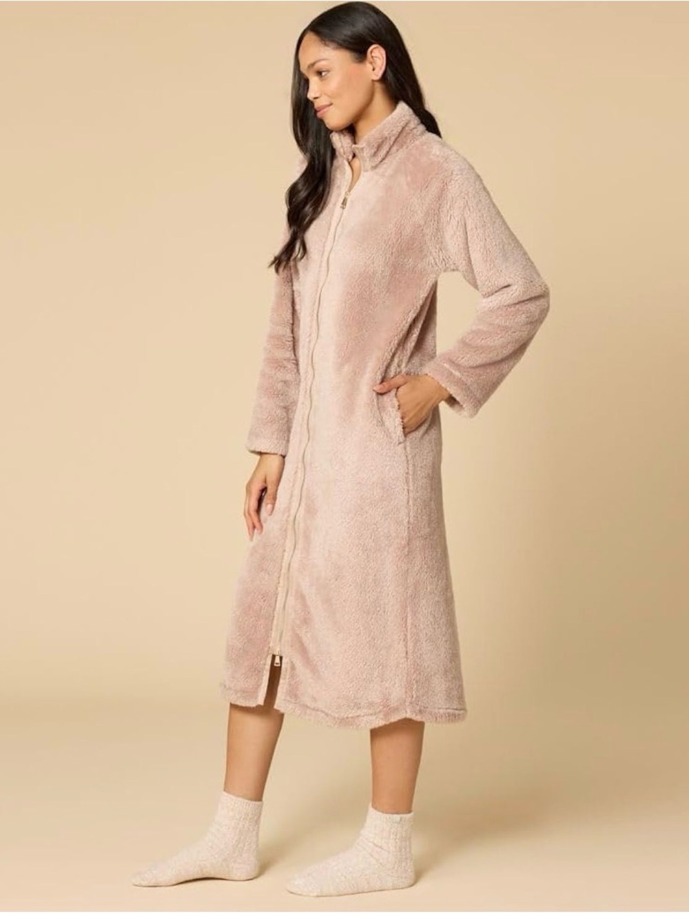 Softies Women's DreamPlush Zip Robe size Large